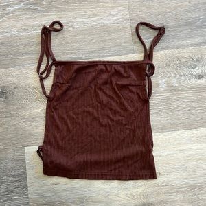 No Brand Backless Crop Tank 🤎